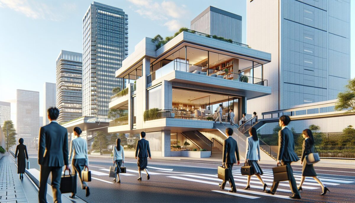 Osaka business district skyline representing corporate management and finance